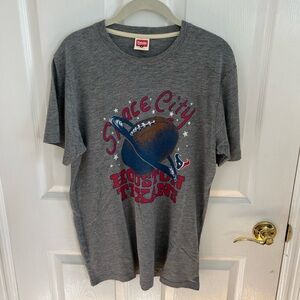 HOMAGE Gray T-Shirt with Red Accents